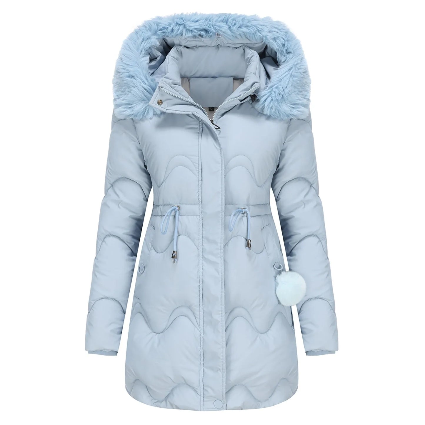 Winter coat with fluffy collar - Renata