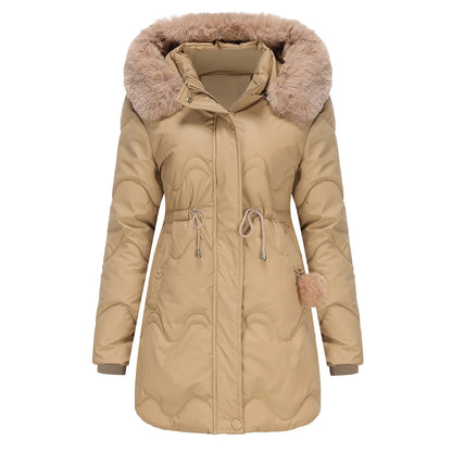 Winter coat with fluffy collar - Renata