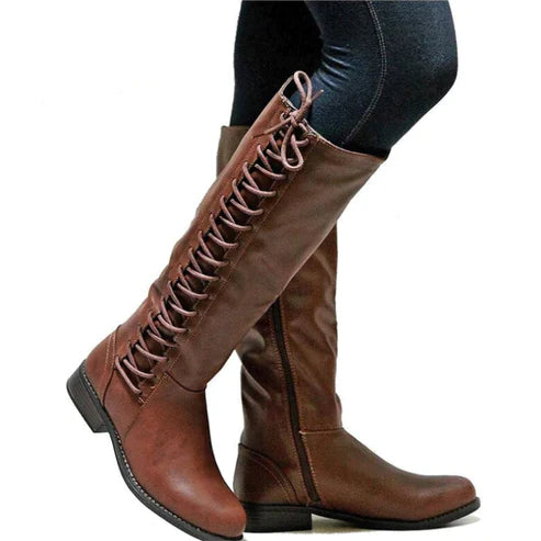 Acey -Elegant lace-up boots