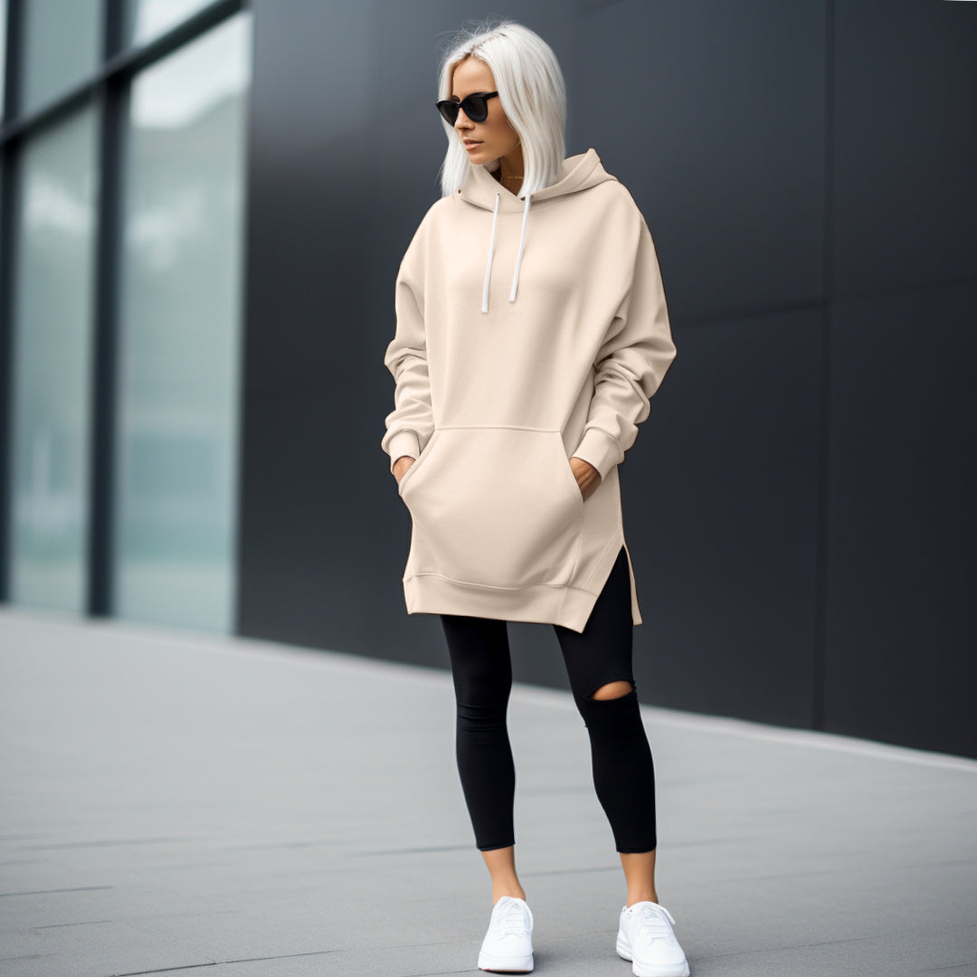 Émilie - Elegant oversized hooded dress