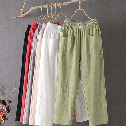 Wilma | Linen pants with elastic waist