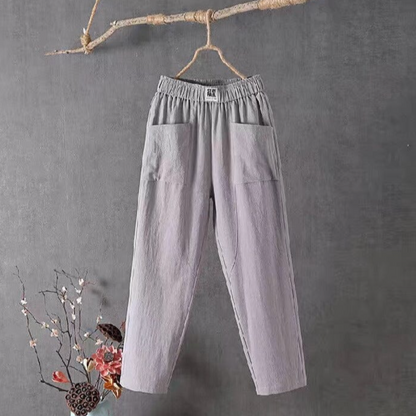 Wilma | Linen pants with elastic waist