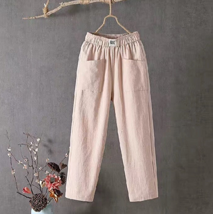 Wilma | Linen pants with elastic waist