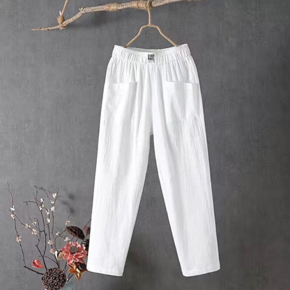 Wilma | Linen pants with elastic waist