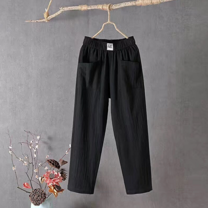 Wilma | Linen pants with elastic waist