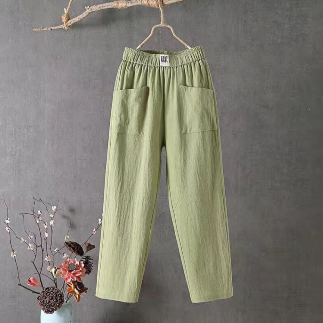 Wilma | Linen pants with elastic waist