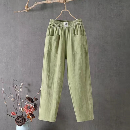 Wilma | Linen pants with elastic waist