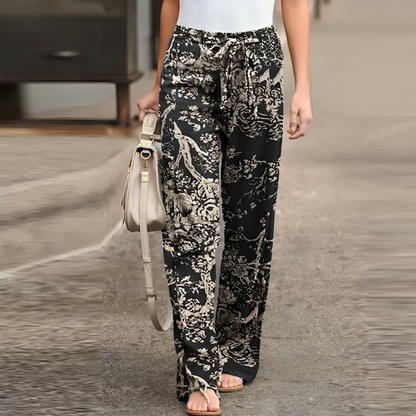 Floriane - Floral linen pants