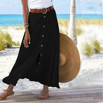 LEXIE - Button-front maxi skirt