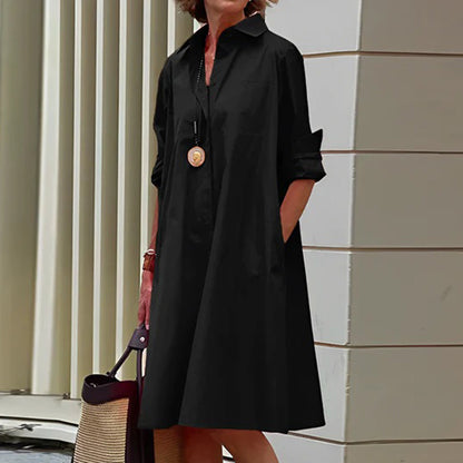 Charlotte - Dress with elegant long sleeves.