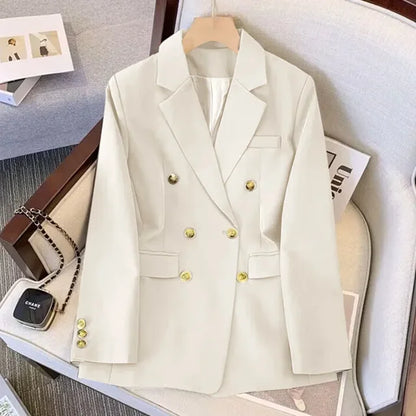 White jacket with gold buttons