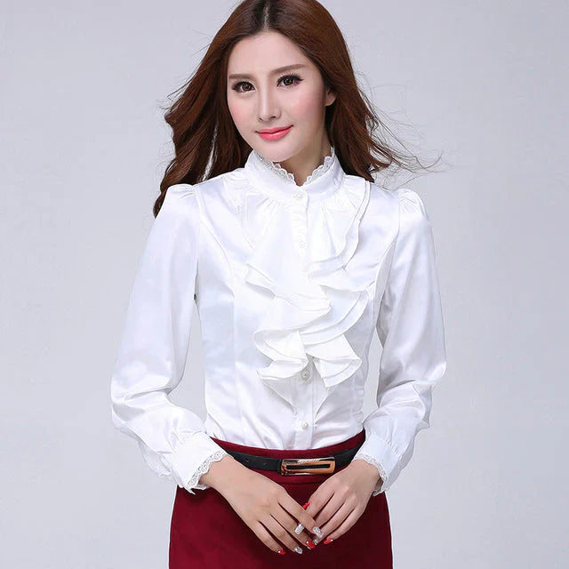 Suzette Bloes | Long Sleeves Ruffled Blouse