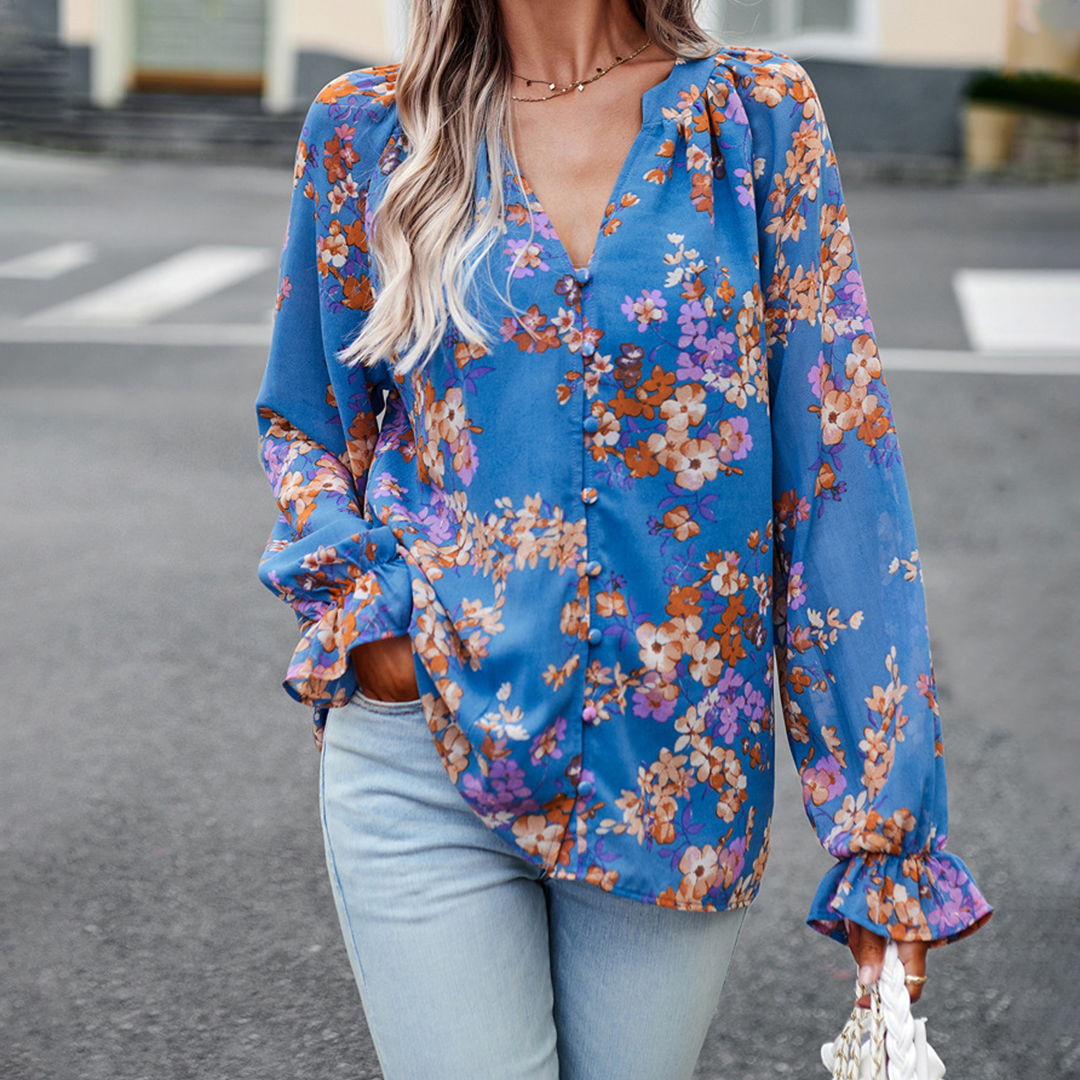 TAMRA - Long-sleeved blouse with flowers