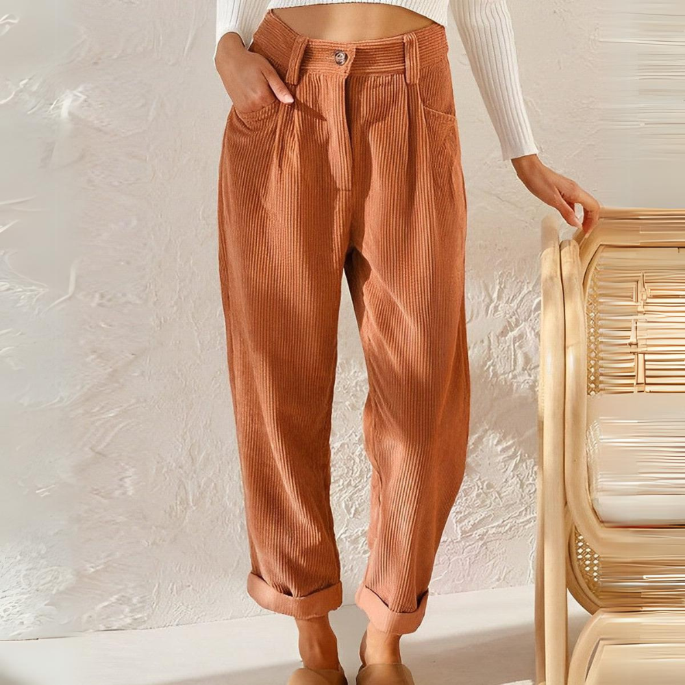 Brielle - Stylish cotton corduroy trousers