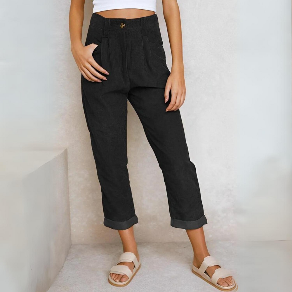 Brielle - Stylish cotton corduroy trousers