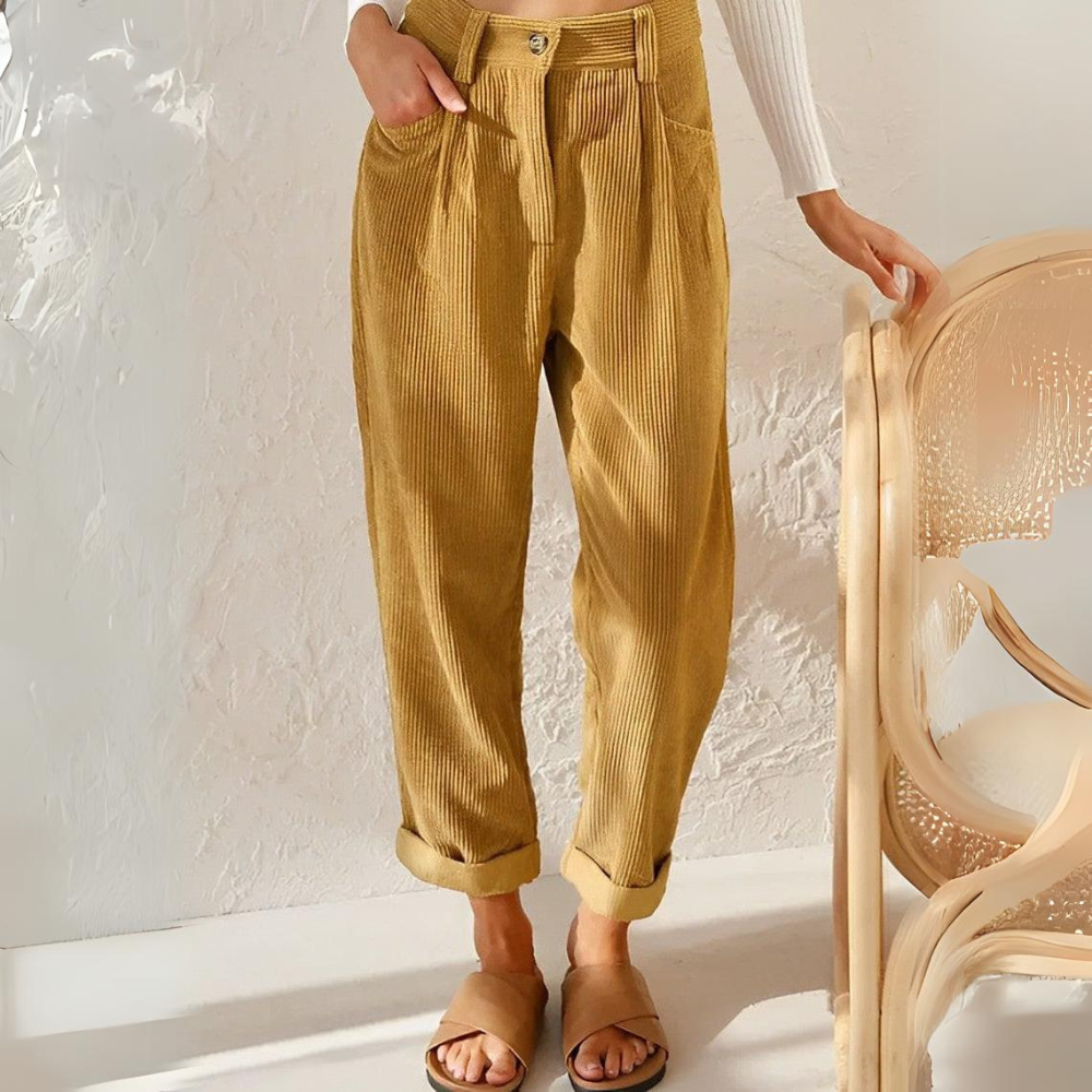 Brielle - Stylish cotton corduroy trousers