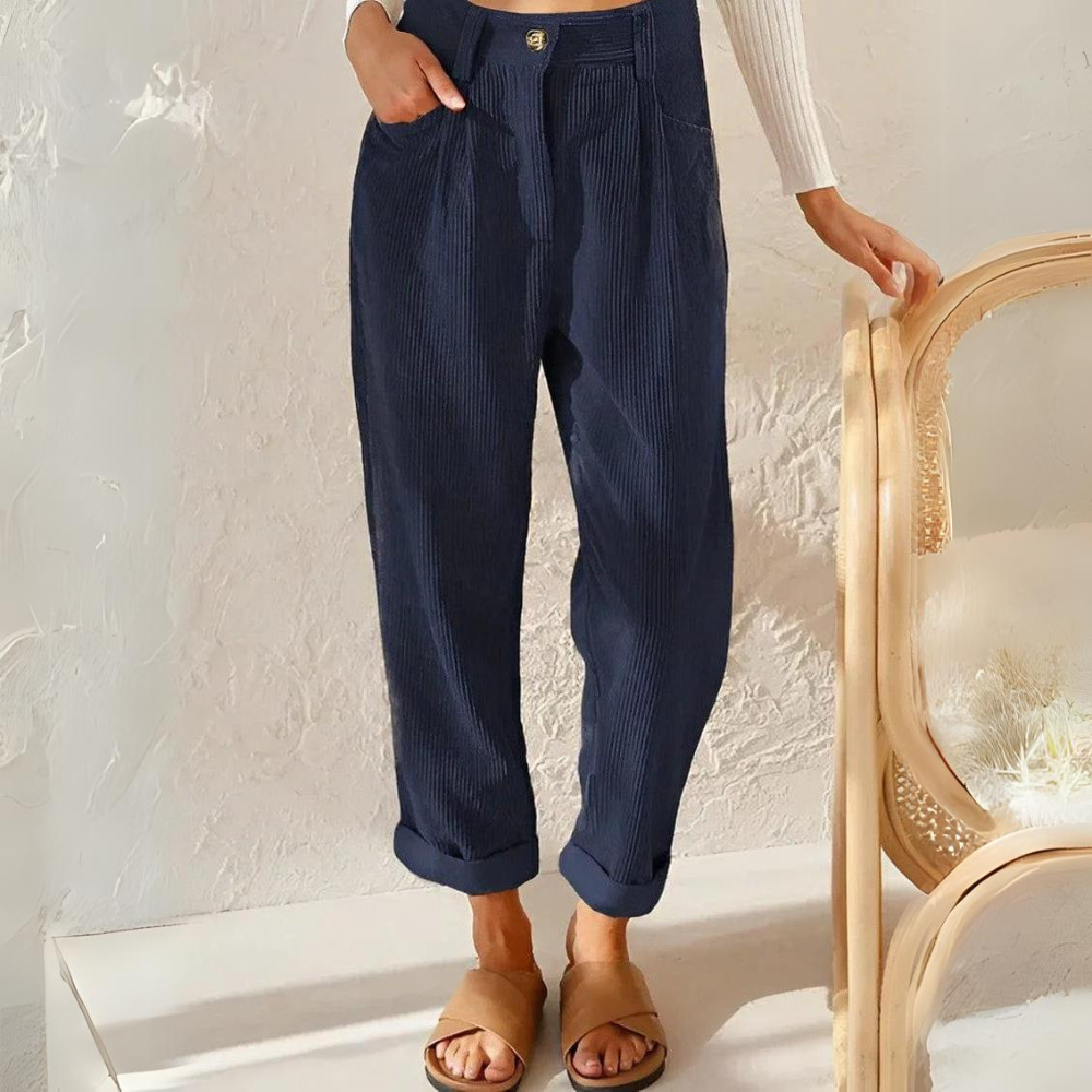 Brielle - Stylish cotton corduroy trousers