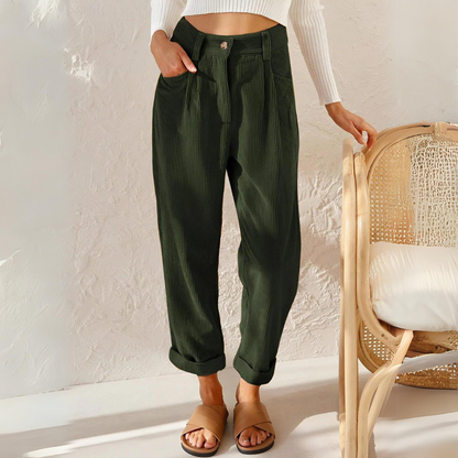 Brielle - Stylish cotton corduroy trousers