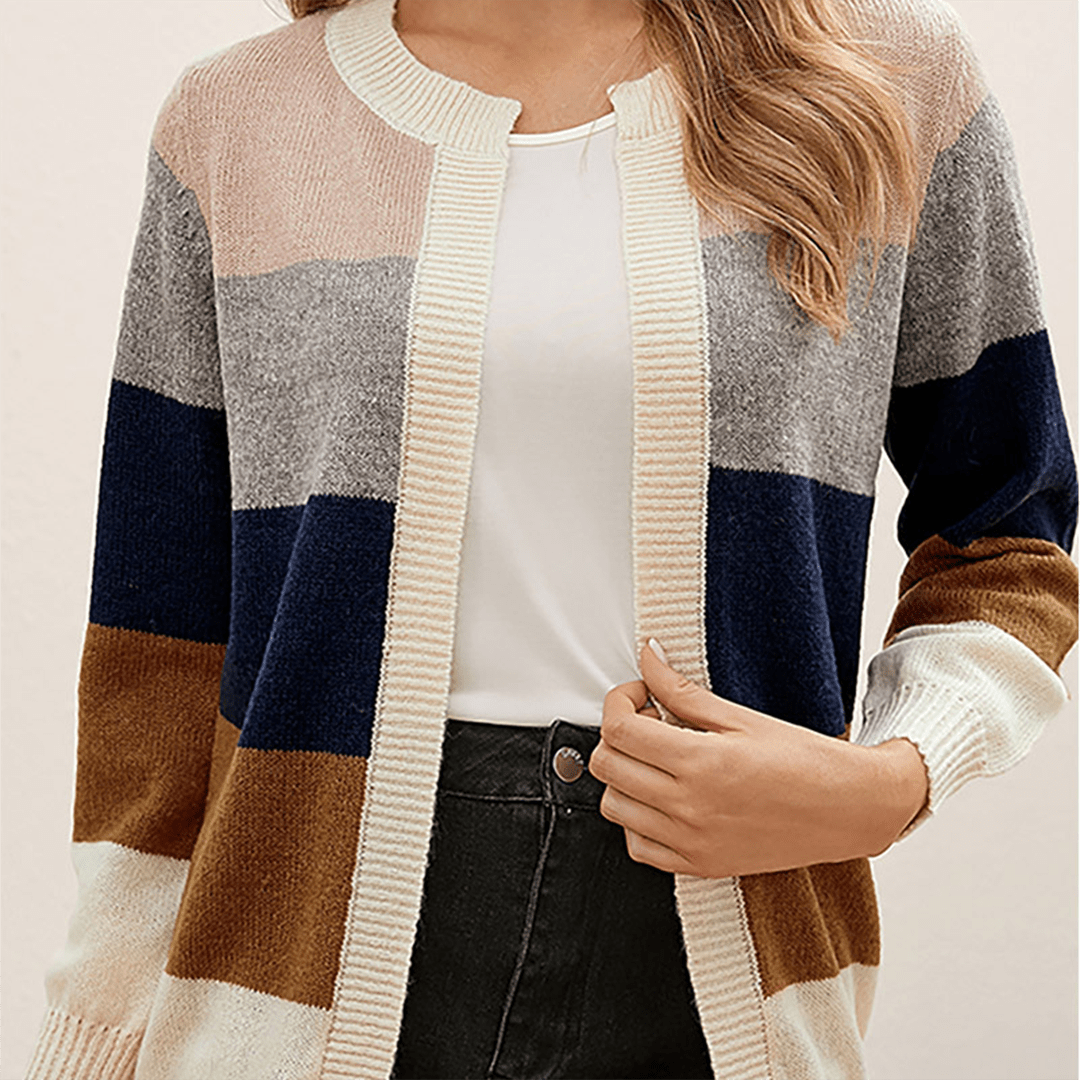 Modern striped cardigan for women