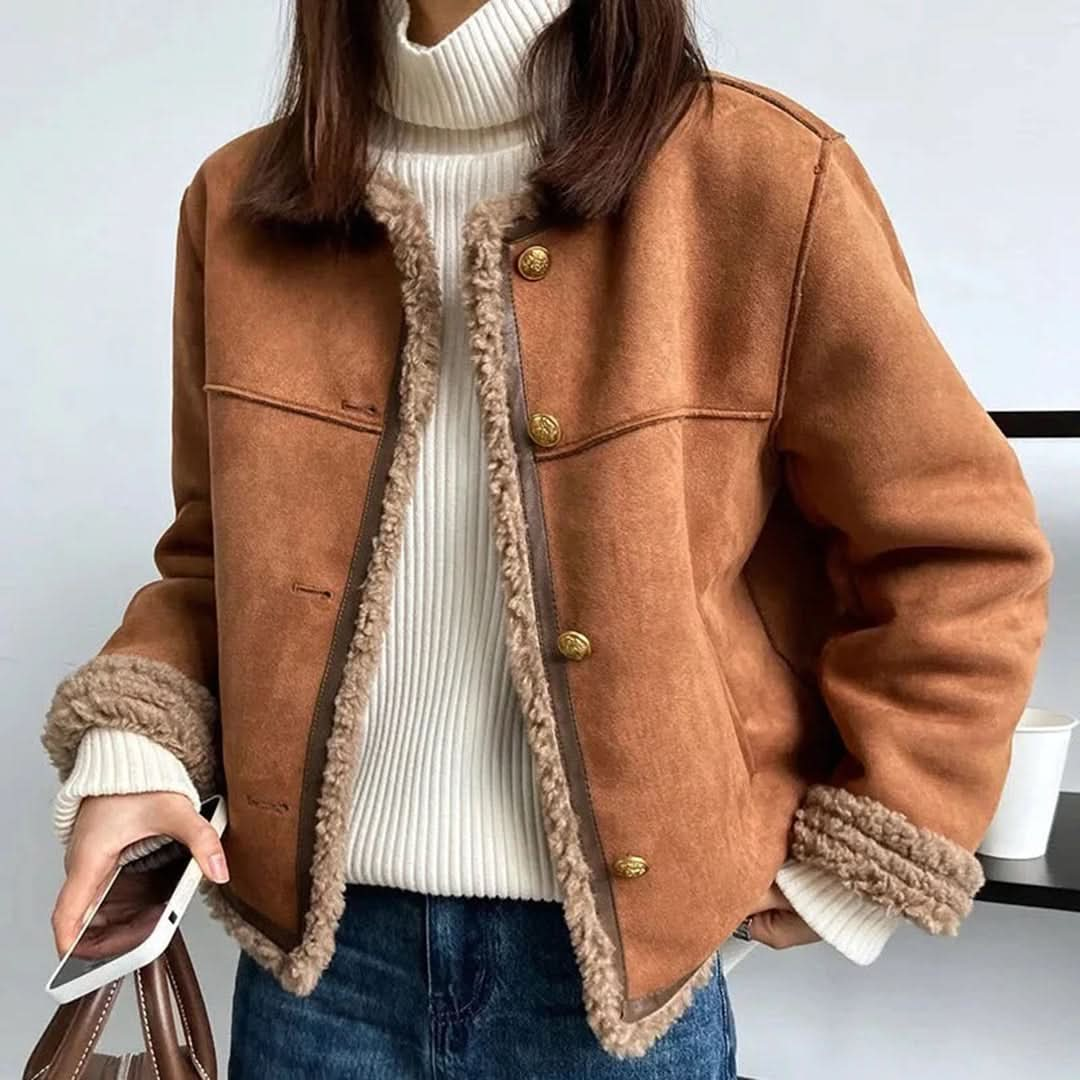 Elegant, luxurious and supple suede jacket for women