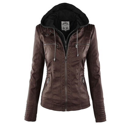 High-quality winter leather jacket - Ceri