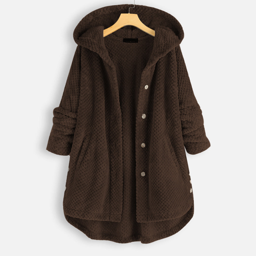 Women's cardigan with hood for winter