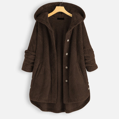 Women's cardigan with hood for winter