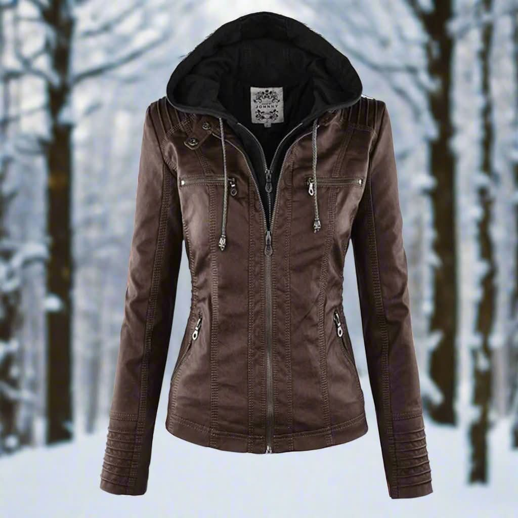 Chic, cozy and high-quality biker jacket for women