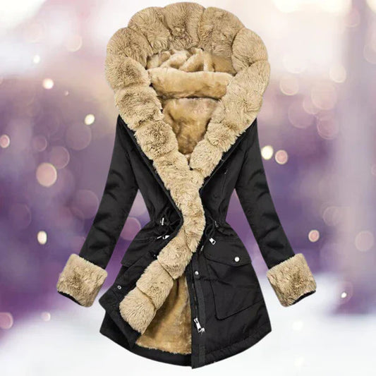 Warm fashion jacket with cozy plush lining