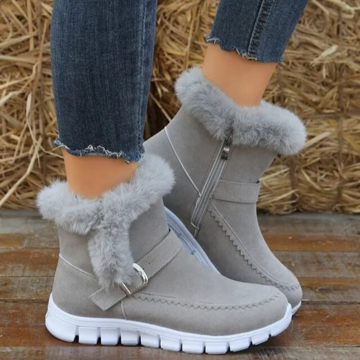 Snow boots for Women Casual Shoes Velvet Padded Cotton Boots