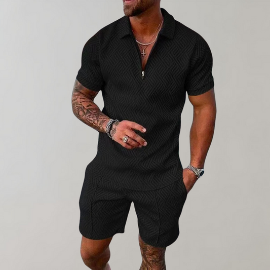 Men's summer polo and shorts set - Zaiden