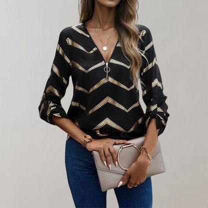 FAITH | Fashionable women's zippered blouse