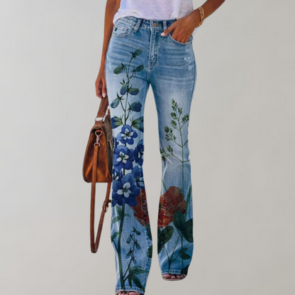 Delphine - Floral print flare pants