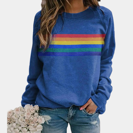 Jess | Sweatshirt with rainbow stripes