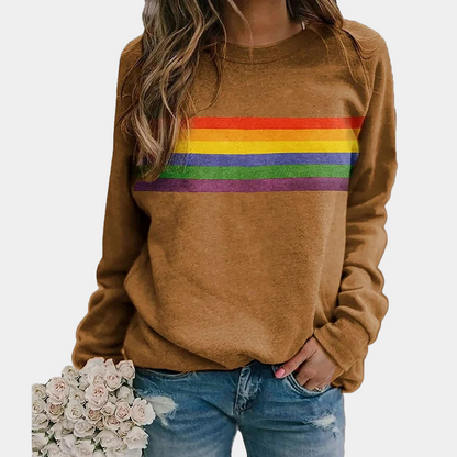 Jess | Sweatshirt with rainbow stripes