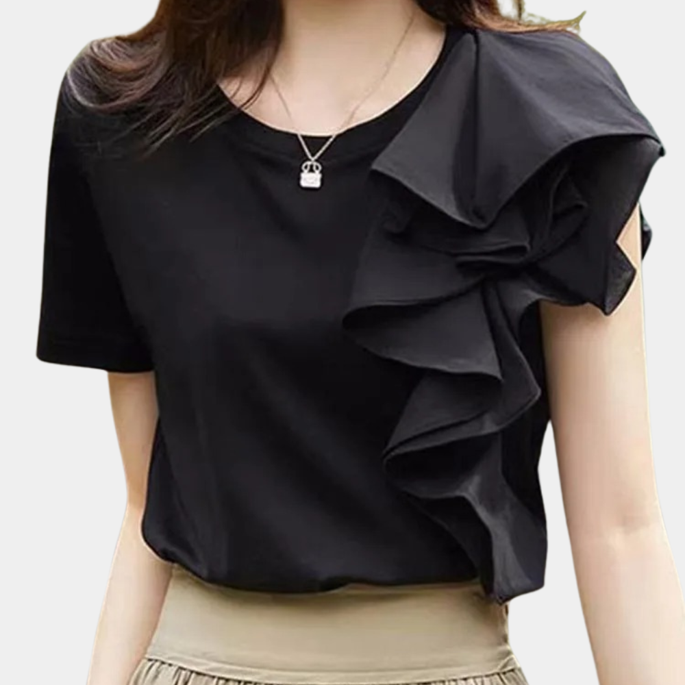 Elena - Stylish women's blouse with ruffles