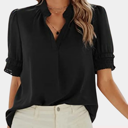 DAISY | Basic v-neck blouse for women