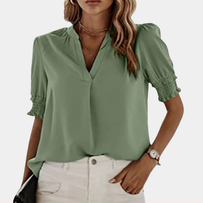 DAISY | Basic v-neck blouse for women