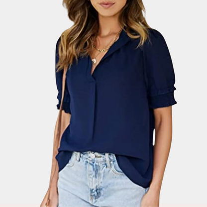 DAISY | Basic v-neck blouse for women