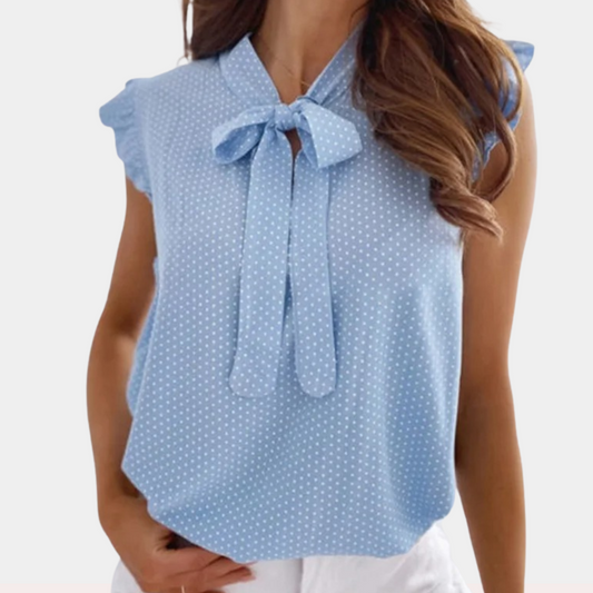 BLAKE | Chic summer blouse with a charming bow collar