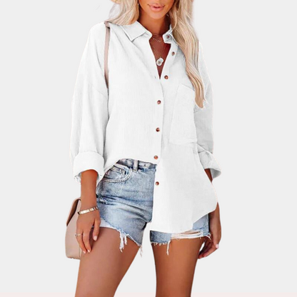 Viviana - Casual women's summer blouse with pocket