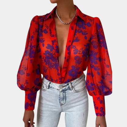 Bertha - Stylish women's long sleeve blouse