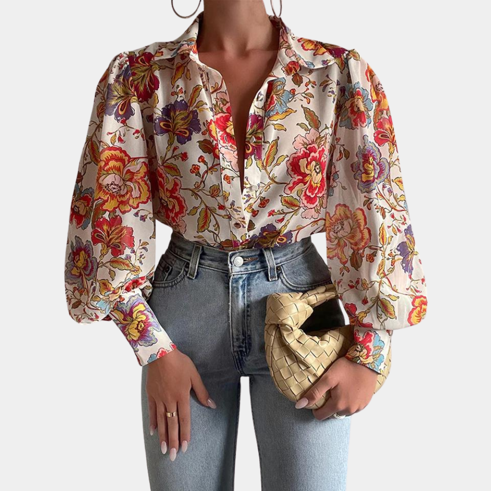 Bertha - Stylish women's long sleeve blouse