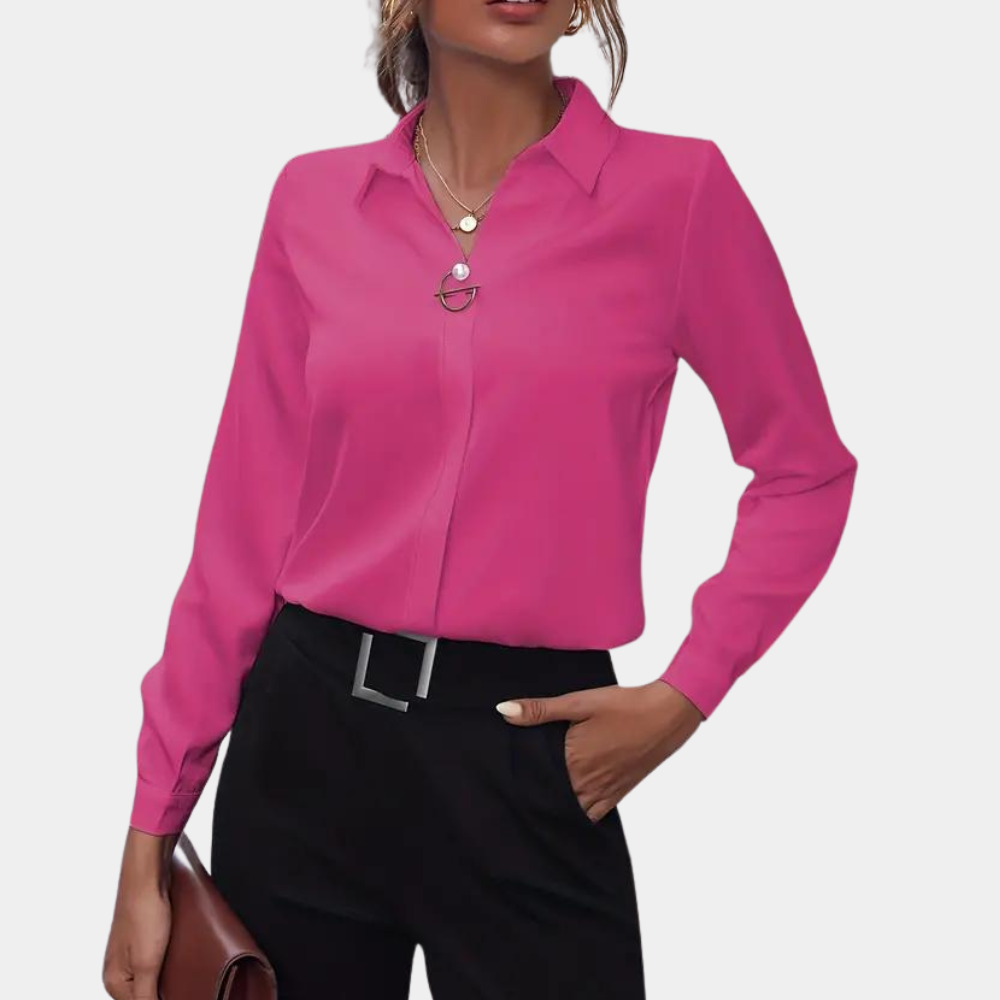 Sienna - Elegant plain women's blouse