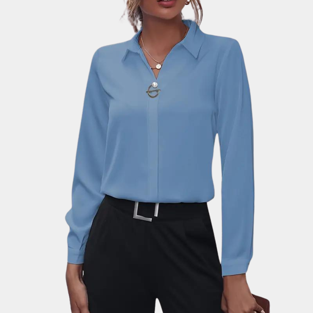 Sienna - Elegant plain women's blouse