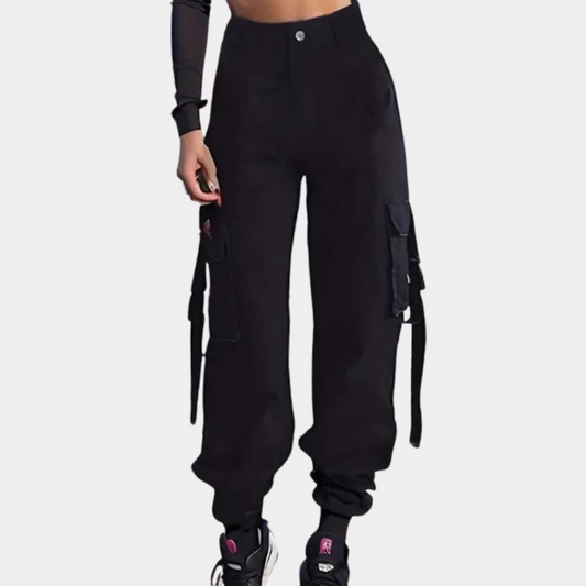 Noemi - Cargo pants with high waist for women