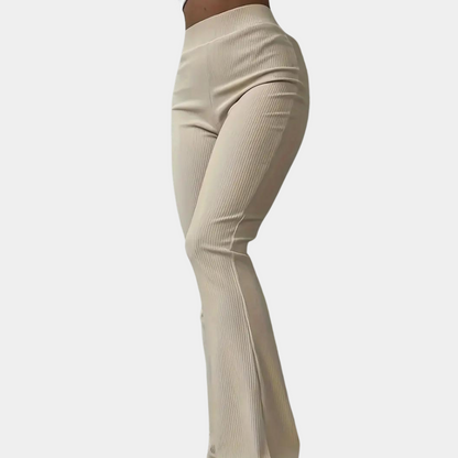 Franca - Ribbed flared pants for women