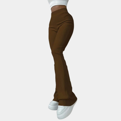 Franca - Ribbed flared pants for women