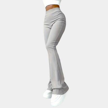 Franca - Ribbed flared pants for women