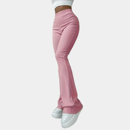 Franca - Ribbed flared pants for women